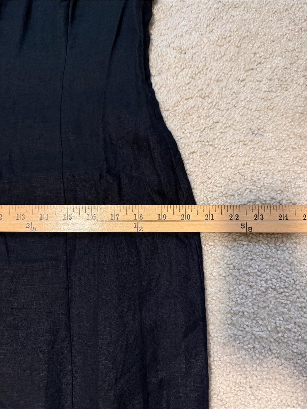 Doen Matilda Black Midi Dress with White Sailor Trim | size 8 - Picture 8 of 8